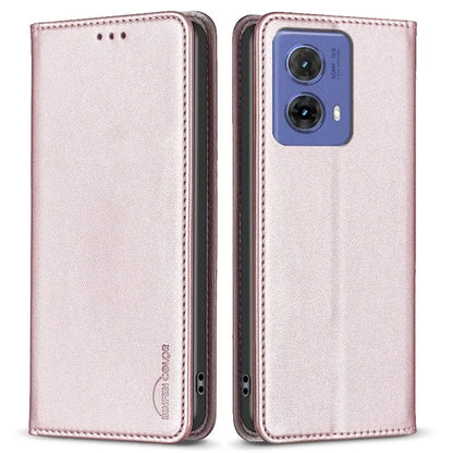 BINFEN COLOR BF18 For Motorola Moto G85 5G / S50 Neo 5G Case Leather Phone Cover Magnetic Closing