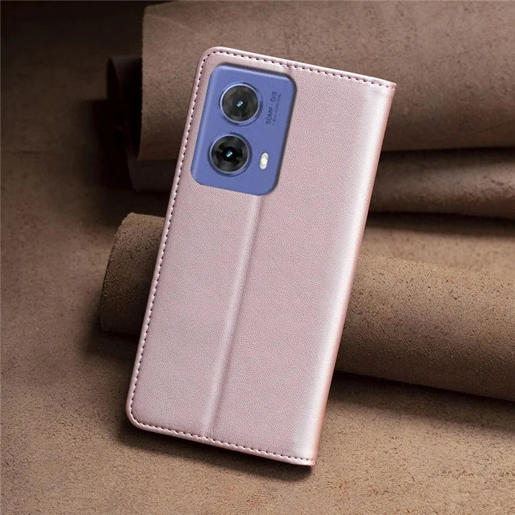 BINFEN COLOR BF18 For Motorola Moto G85 5G / S50 Neo 5G Case Leather Phone Cover Magnetic Closing