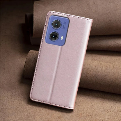 BINFEN COLOR BF18 For Motorola Moto G85 5G / S50 Neo 5G Case Leather Phone Cover Magnetic Closing