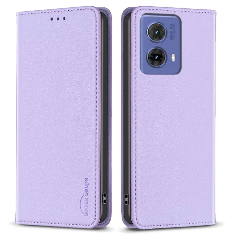 BINFEN COLOR BF18 For Motorola Moto G85 5G / S50 Neo 5G Case Leather Phone Cover Magnetic Closing