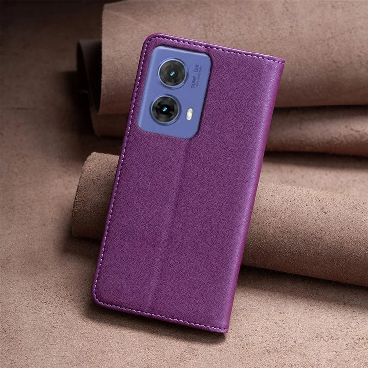BINFEN COLOR BF18 For Motorola Moto G85 5G / S50 Neo 5G Case Leather Phone Cover Magnetic Closing