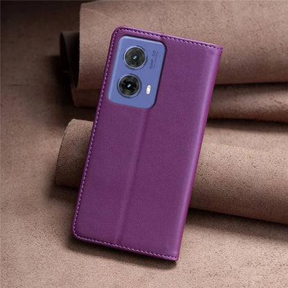 BINFEN COLOR BF18 For Motorola Moto G85 5G / S50 Neo 5G Case Leather Phone Cover Magnetic Closing