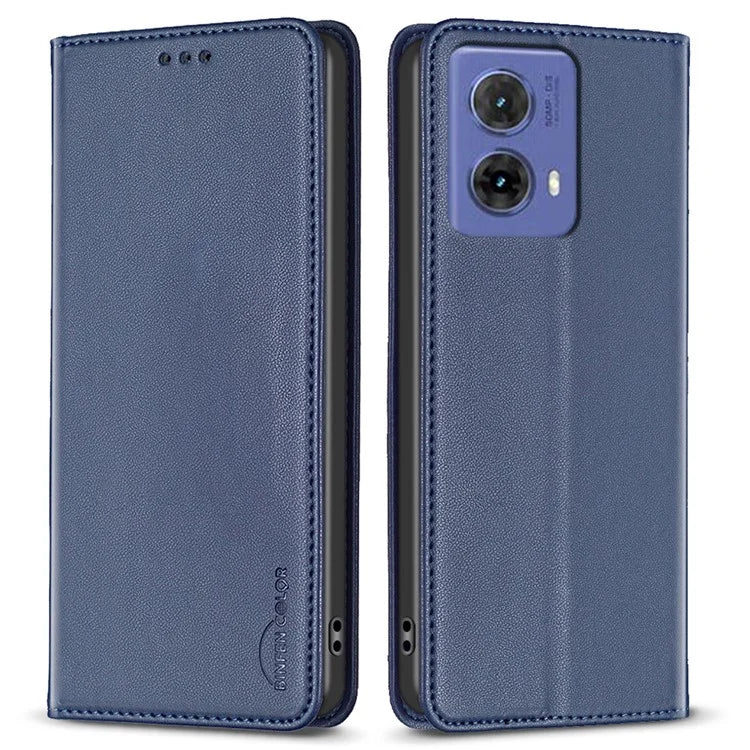BINFEN COLOR BF18 For Motorola Moto G85 5G / S50 Neo 5G Case Leather Phone Cover Magnetic Closing