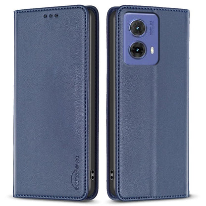 BINFEN COLOR BF18 For Motorola Moto G85 5G / S50 Neo 5G Case Leather Phone Cover Magnetic Closing