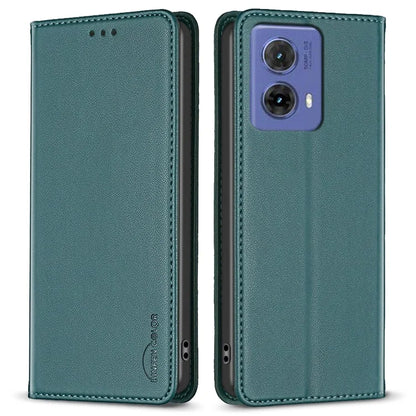 BINFEN COLOR BF18 For Motorola Moto G85 5G / S50 Neo 5G Case Leather Phone Cover Magnetic Closing