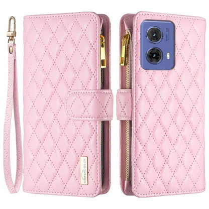 BINFEN COLOR BF Style-15 For Motorola Moto G85 5G / S50 Neo 5G Case PU Leather Zipper Pocket Phone Cover