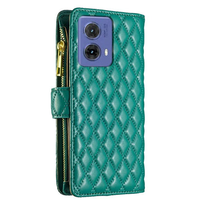 BINFEN COLOR BF Style-15 For Motorola Moto G85 5G / S50 Neo 5G Case PU Leather Zipper Pocket Phone Cover