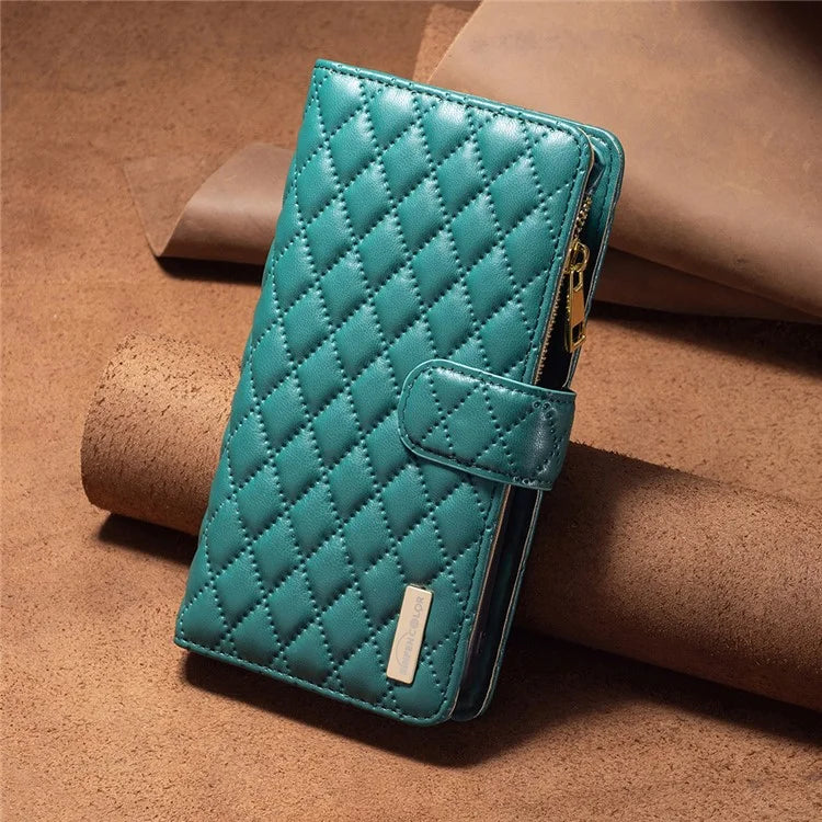 BINFEN COLOR BF Style-15 For Motorola Moto G85 5G / S50 Neo 5G Case PU Leather Zipper Pocket Phone Cover