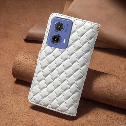 BINFEN COLOR BF Style-15 For Motorola Moto G85 5G / S50 Neo 5G Case PU Leather Zipper Pocket Phone Cover