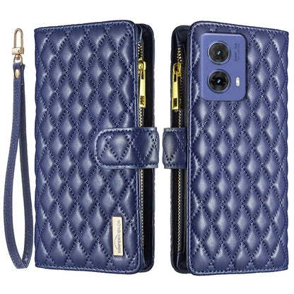 BINFEN COLOR BF Style-15 For Motorola Moto G85 5G / S50 Neo 5G Case PU Leather Zipper Pocket Phone Cover