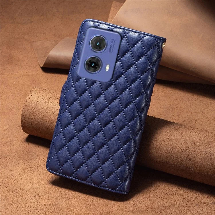 BINFEN COLOR BF Style-15 For Motorola Moto G85 5G / S50 Neo 5G Case PU Leather Zipper Pocket Phone Cover