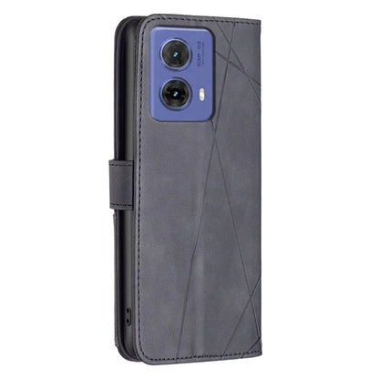 BINFEN COLOR BF05 For Motorola Moto G85 5G / S50 Neo 5G Case Leather Phone Cover Geometry Imprint
