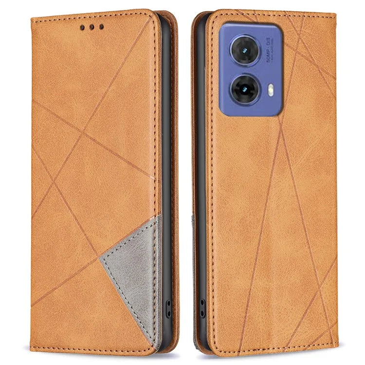 For Motorola Moto G85 5G / S50 Neo 5G Case PU Leather Phone Cover with Card Slots Stand