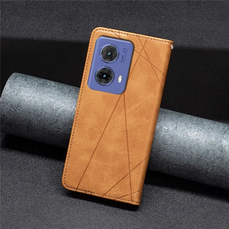 For Motorola Moto G85 5G / S50 Neo 5G Case PU Leather Phone Cover with Card Slots Stand