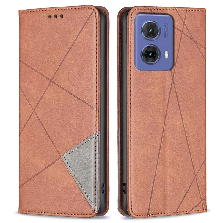 For Motorola Moto G85 5G / S50 Neo 5G Case PU Leather Phone Cover with Card Slots Stand