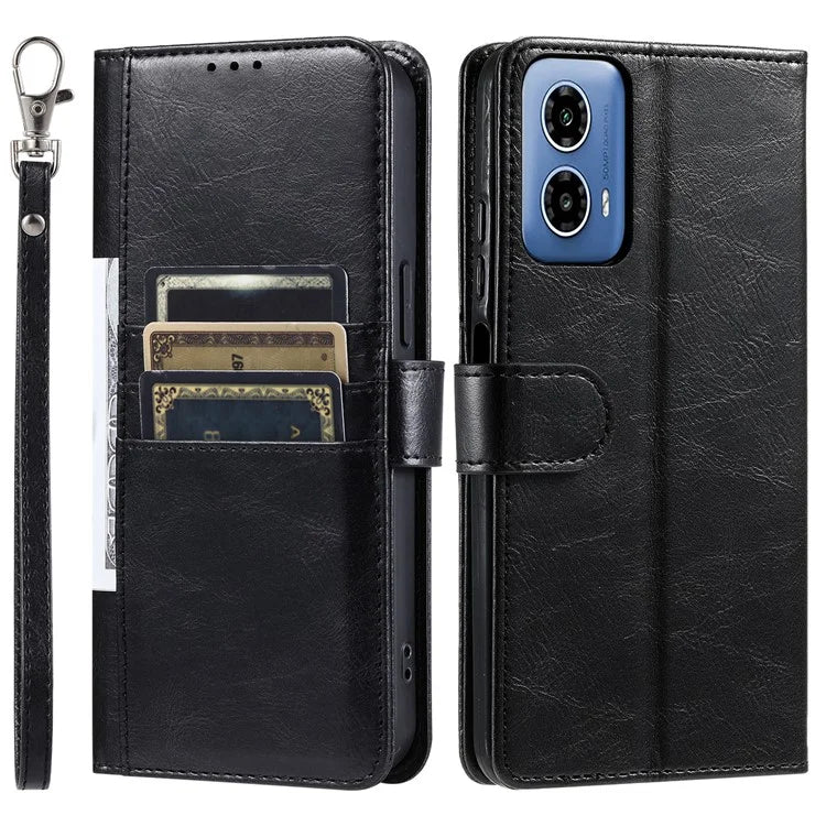 013 Style For Motorola Moto G85 5G / S50 Neo 5G Case PU Leather Anti-Fall Phone Cover with 6 Card Slots