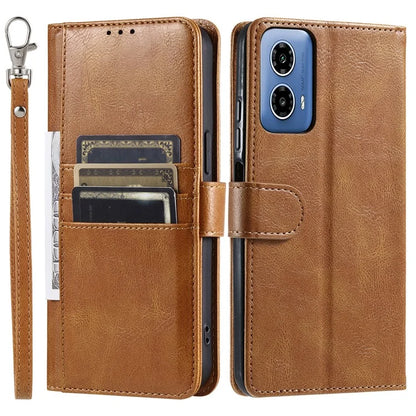 013 Style For Motorola Moto G85 5G / S50 Neo 5G Case PU Leather Anti-Fall Phone Cover with 6 Card Slots