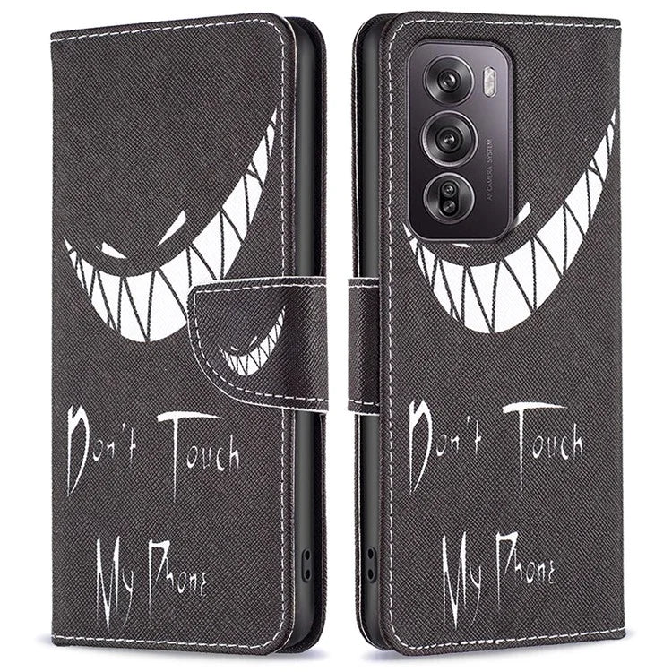 For Oppo Reno12 Pro 5G (Global) Case PU Leather Pattern Print Phone Cover