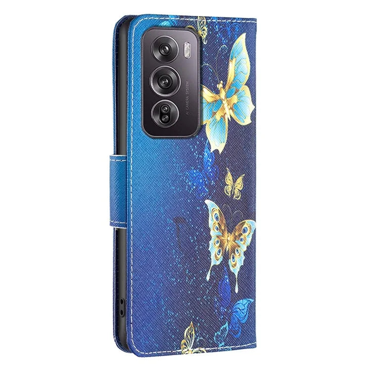For Oppo Reno12 Pro 5G (Global) Case PU Leather Pattern Print Phone Cover