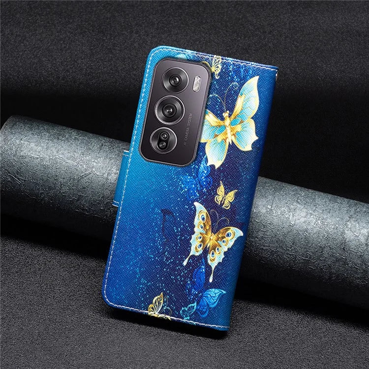For Oppo Reno12 Pro 5G (Global) Case PU Leather Pattern Print Phone Cover