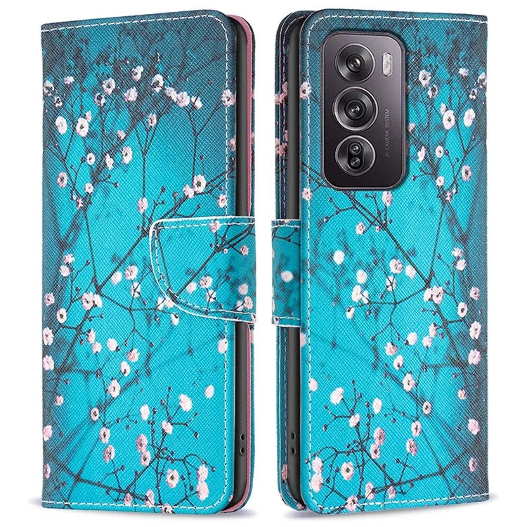 For Oppo Reno12 Pro 5G (Global) Case PU Leather Pattern Print Phone Cover