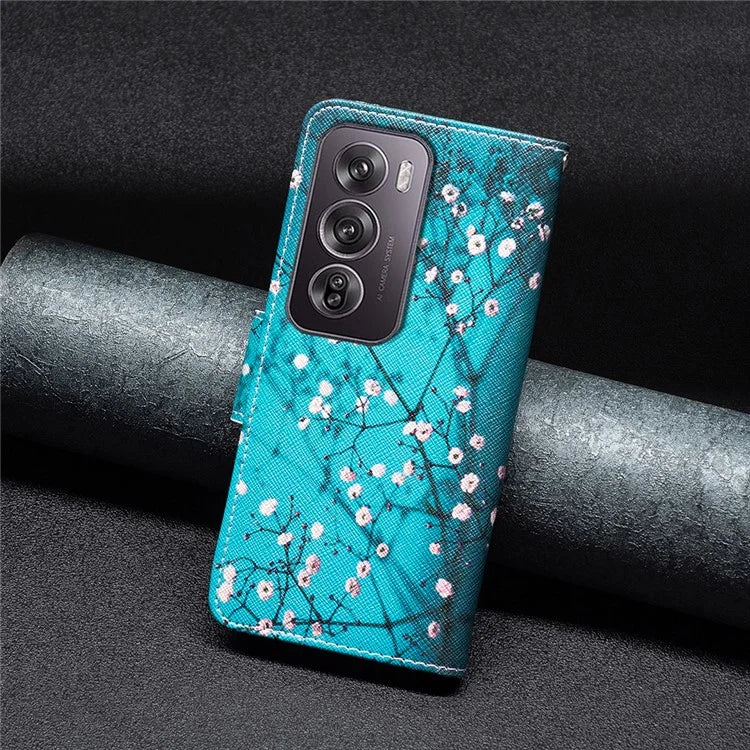 For Oppo Reno12 Pro 5G (Global) Case PU Leather Pattern Print Phone Cover