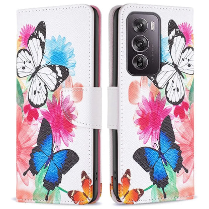 For Oppo Reno12 Pro 5G (Global) Case PU Leather Pattern Print Phone Cover