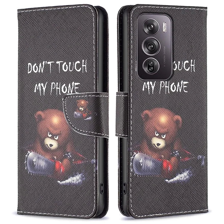 For Oppo Reno12 Pro 5G (Global) Case PU Leather Pattern Print Phone Cover