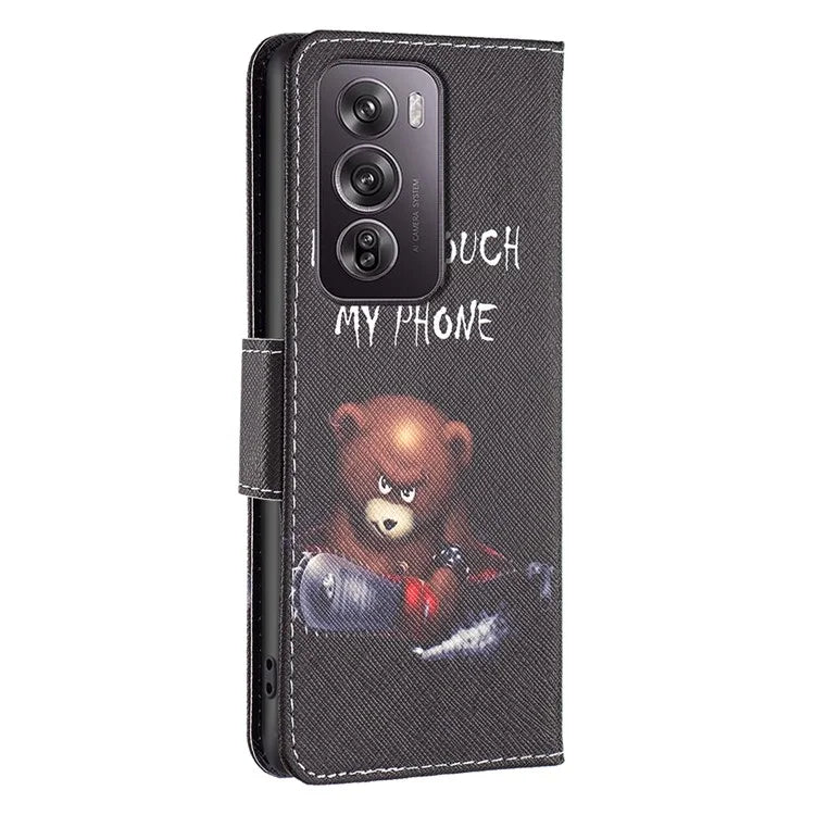 For Oppo Reno12 Pro 5G (Global) Case PU Leather Pattern Print Phone Cover
