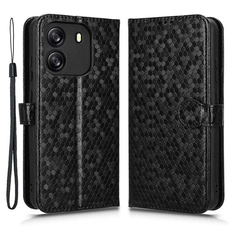 For Blackview Wave 6C Case Dot Pattern PU Leather Wallet Phone Cover