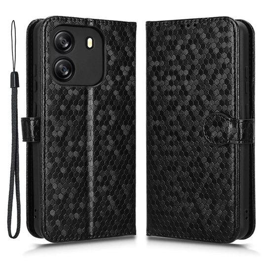 For Blackview Wave 6C Case Dot Pattern PU Leather Wallet Phone Cover