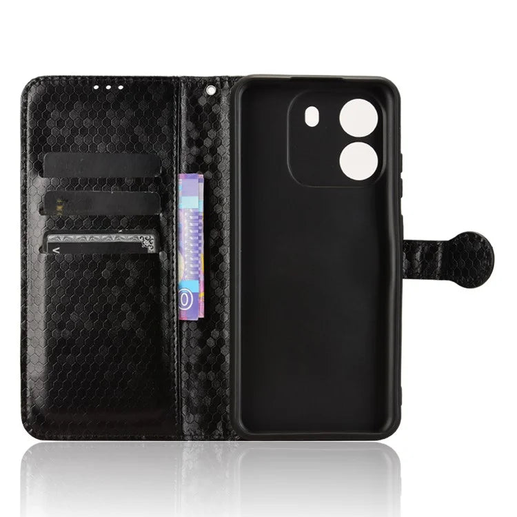For Blackview Wave 6C Case Dot Pattern PU Leather Wallet Phone Cover