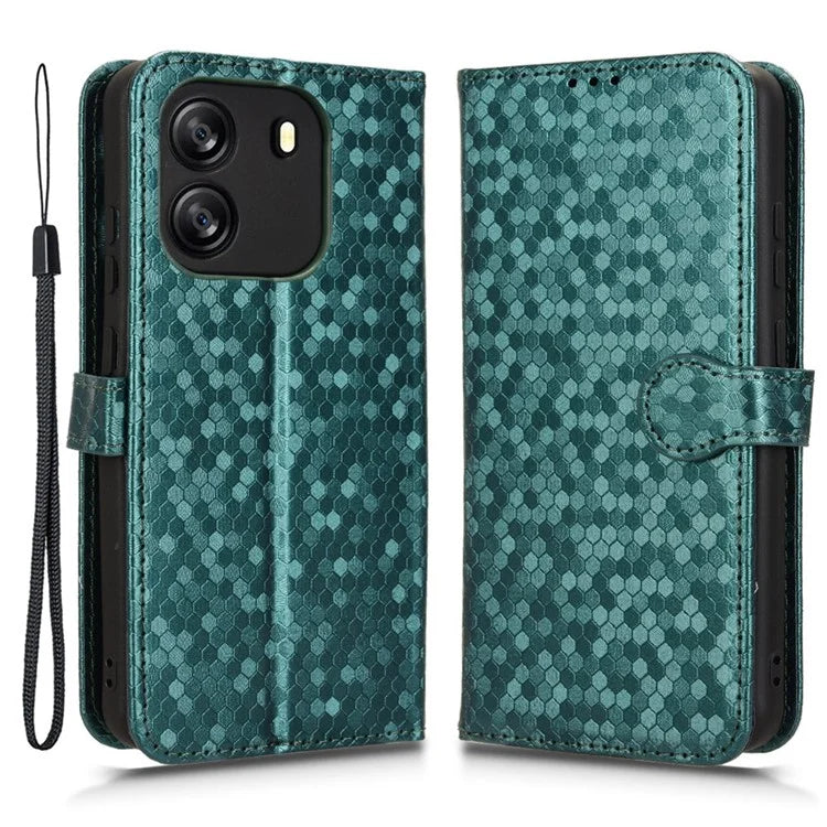 For Blackview Wave 6C Case Dot Pattern PU Leather Wallet Phone Cover