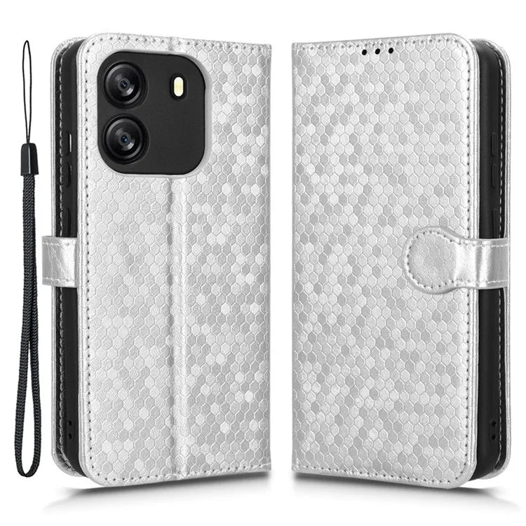 For Blackview Wave 6C Case Dot Pattern PU Leather Wallet Phone Cover