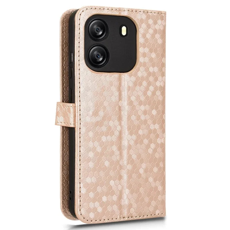 For Blackview Wave 6C Case Dot Pattern PU Leather Wallet Phone Cover
