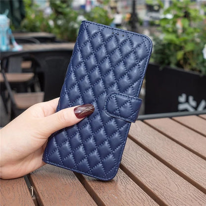 BINFEN COLOR BF Style-14 For OnePlus Nord CE4 Lite 5G / Oppo K12x 5G (China) Leather Case Rhombus Phone Cover