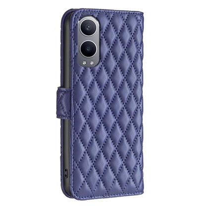BINFEN COLOR BF Style-14 For OnePlus Nord CE4 Lite 5G / Oppo K12x 5G (China) Leather Case Rhombus Phone Cover