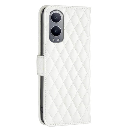 BINFEN COLOR BF Style-14 For OnePlus Nord CE4 Lite 5G / Oppo K12x 5G (China) Leather Case Rhombus Phone Cover