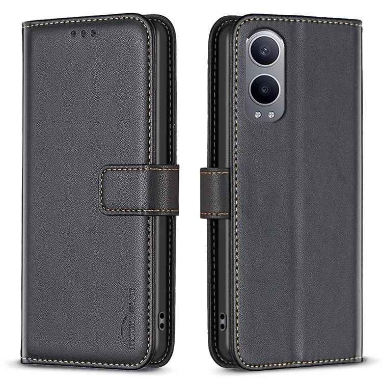 BINFEN COLOR BF17 For OnePlus Nord CE4 Lite 5G / Oppo K12x 5G (China) PU Leather Case Wallet Flip Phone Stand Cover