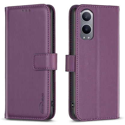 BINFEN COLOR BF17 For OnePlus Nord CE4 Lite 5G / Oppo K12x 5G (China) PU Leather Case Wallet Flip Phone Stand Cover