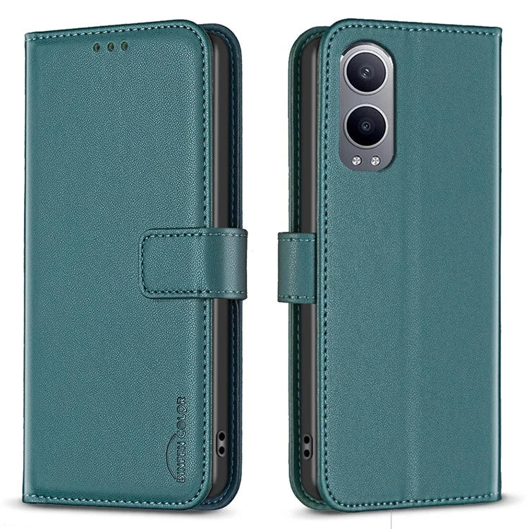 BINFEN COLOR BF17 For OnePlus Nord CE4 Lite 5G / Oppo K12x 5G (China) PU Leather Case Wallet Flip Phone Stand Cover