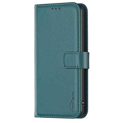 BINFEN COLOR BF17 For OnePlus Nord CE4 Lite 5G / Oppo K12x 5G (China) PU Leather Case Wallet Flip Phone Stand Cover