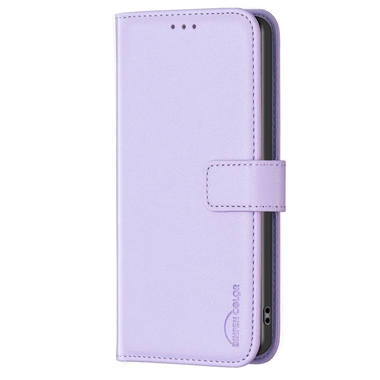 BINFEN COLOR BF17 For OnePlus Nord CE4 Lite 5G / Oppo K12x 5G (China) PU Leather Case Wallet Flip Phone Stand Cover