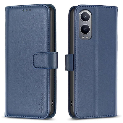 BINFEN COLOR BF17 For OnePlus Nord CE4 Lite 5G / Oppo K12x 5G (China) PU Leather Case Wallet Flip Phone Stand Cover