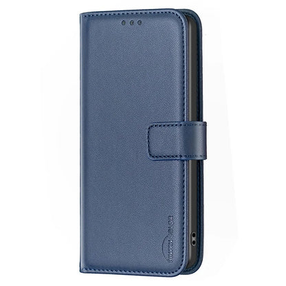 BINFEN COLOR BF17 For OnePlus Nord CE4 Lite 5G / Oppo K12x 5G (China) PU Leather Case Wallet Flip Phone Stand Cover