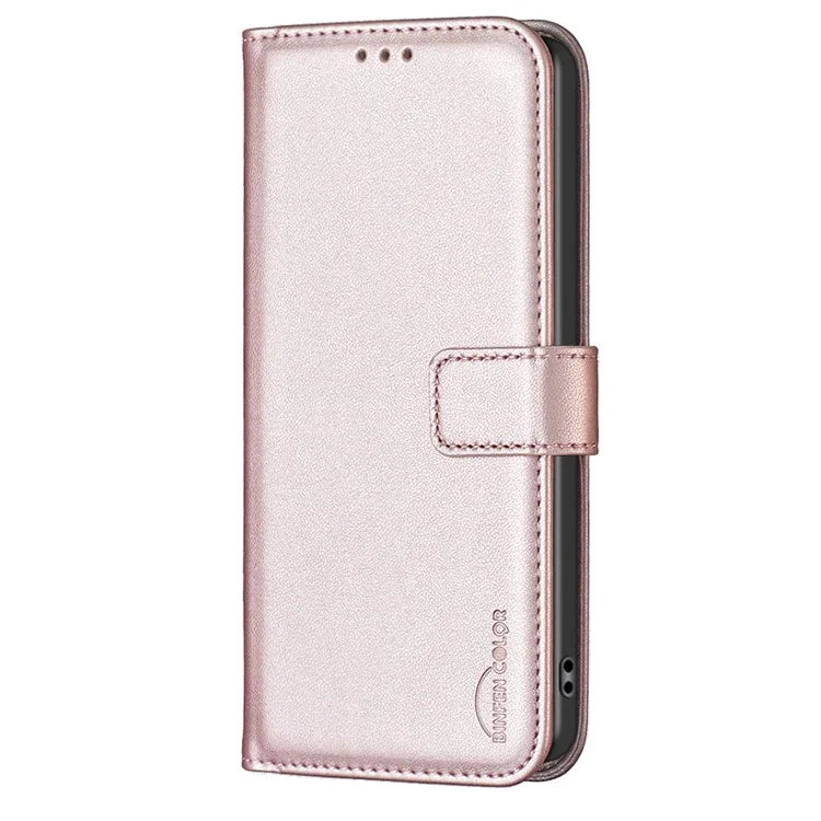 BINFEN COLOR BF17 For OnePlus Nord CE4 Lite 5G / Oppo K12x 5G (China) PU Leather Case Wallet Flip Phone Stand Cover