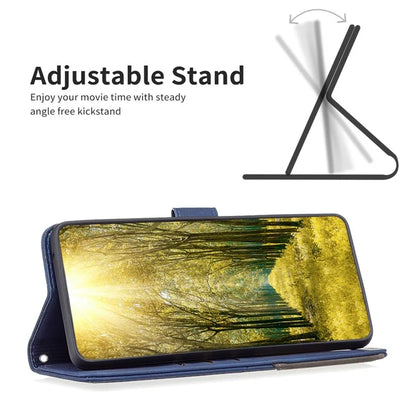 BINFEN COLOR BF05 For vivo Y28 4G Case PU Leather Wallet Geometry Phone Cover
