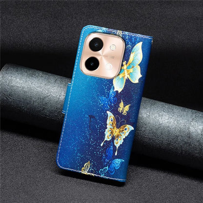 For vivo Y28 4G Case Leather Wallet Stand Phone Cover Pattern Printing