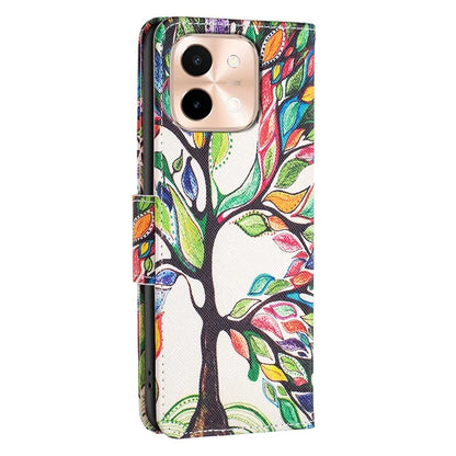 For vivo Y28 4G Case Leather Wallet Stand Phone Cover Pattern Printing