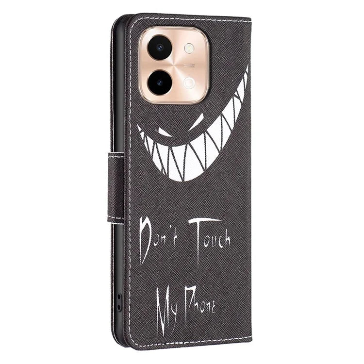 For vivo Y28 4G Case Leather Wallet Stand Phone Cover Pattern Printing